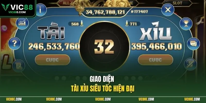 Giao diện tài xỉu siêu tốc hiện đại