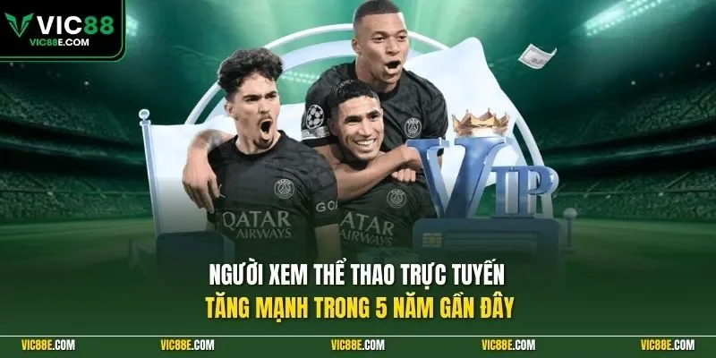 Người xem thể thao trực tuyến tăng mạnh trong 5 năm gần đây